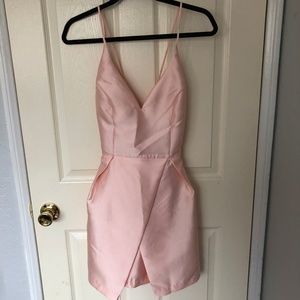 F21 Blush Pink Pleated Satin Dress || Chic Classy